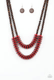 Dominican Disco - Red Necklace - Box 4 - Red