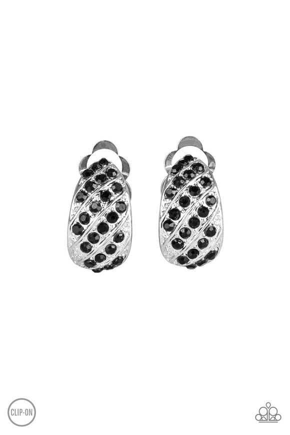 Sparkling Shells - Black  Clip-On Earring - Box 1