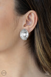 Movie Star Sparkle - White Clip-On Earring - Box 1