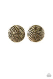 Bright As A Button - Brass Post Earring - Box 1 - Brass