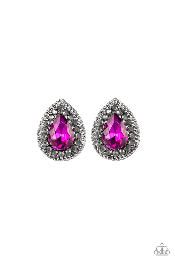 Debutante Debut - Pink Post Earrings