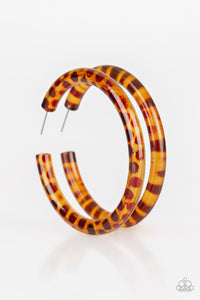 Miami Minimalist - Brown Hoop Earring