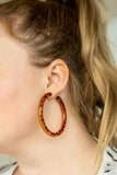 Miami Minimalist - Brown Hoop Earring