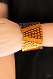 HAUTE In Hispaniola - Brown Wooden Stretch Bracelet