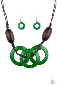 Bahama Drama - Green Necklace