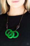 Bahama Drama - Green Necklace