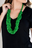 Tahiti Tropic - Green Wooden Necklace - Box 5 - Green