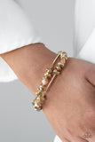 Get The GLOW On The Road - Gold Stretch Bracelet
