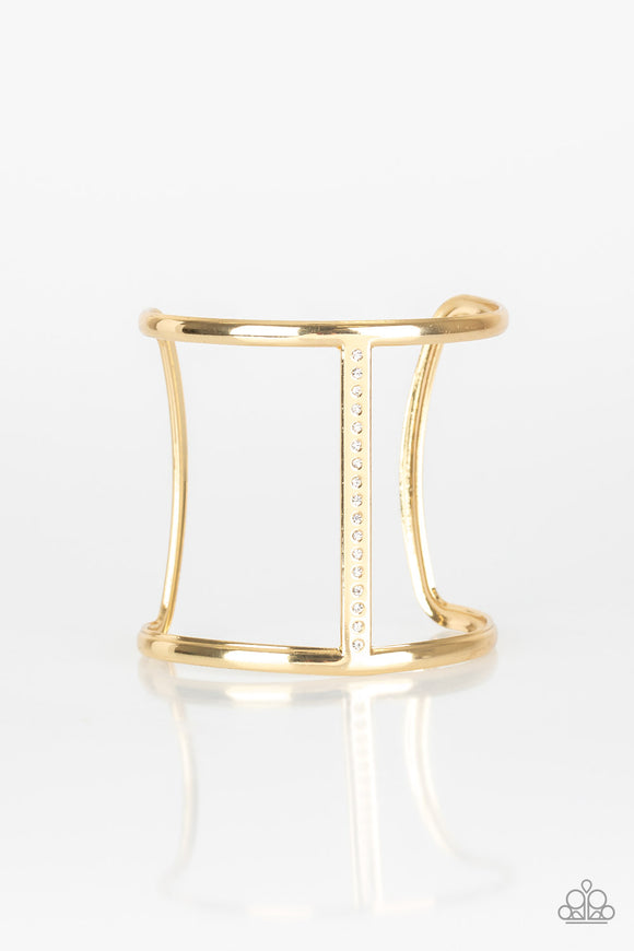 Diamond Deity - Gold Cuff Bracelet - Bangle Gold Box