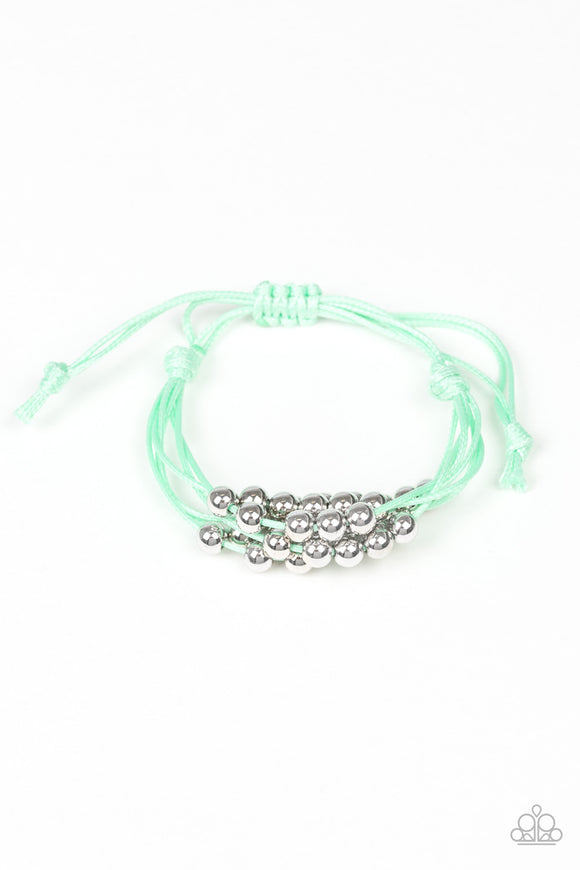 Without Skipping A BEAD - Green Urban Pull Cord Bracelet