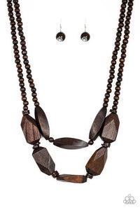 Tropical Heat Wave - Brown Necklace - Box 2 - Brown