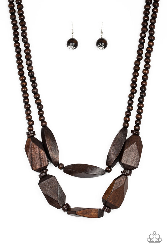 Tropical Heat Wave - Brown Necklace - Box 2 - Brown