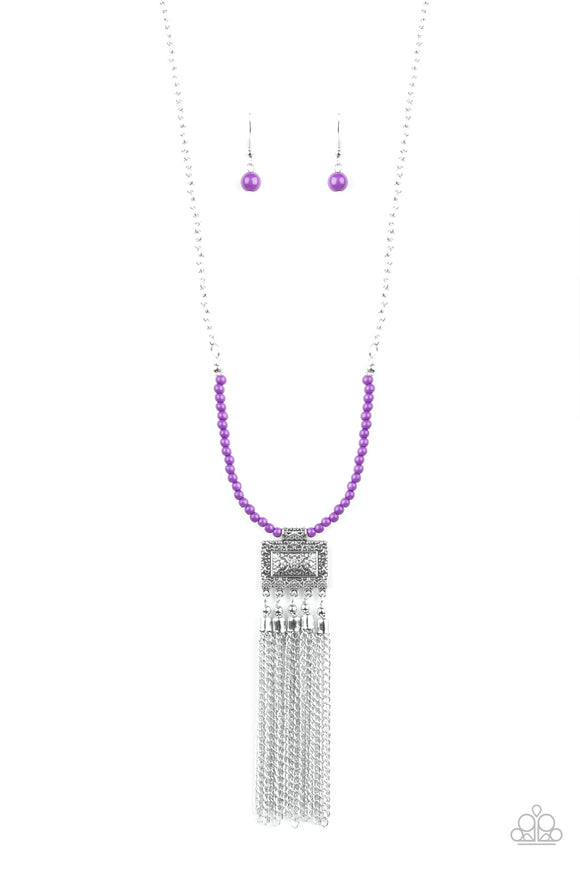 Mayan Masquerade - Purple Necklace - Box 5 - Purple