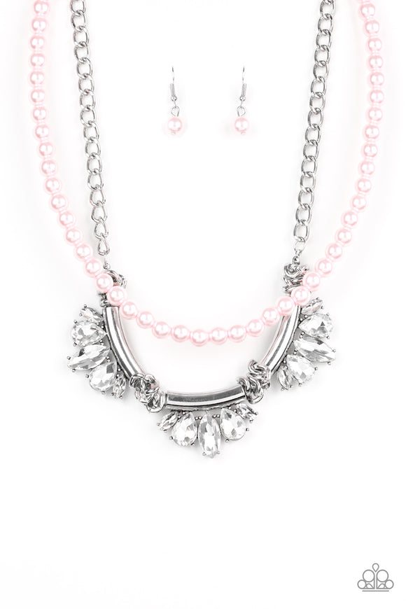 Bow Before The Queen - Pink Necklace - LOP 7/19 - Life Of The Party - Box 6 - Pink