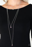 Crystal Chic - Purple Necklace - Box 5 - Purple