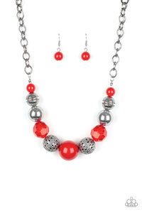 Sugar, Sugar - Red Necklace - Box 4 - Red