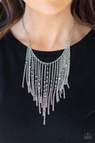 First Class Fringe - Silver Necklace - LOP - JUN19 - Box 23 - Silver