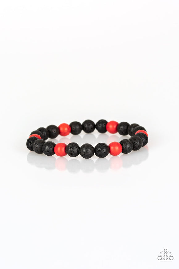All Zen - Red Stretch Bracelet