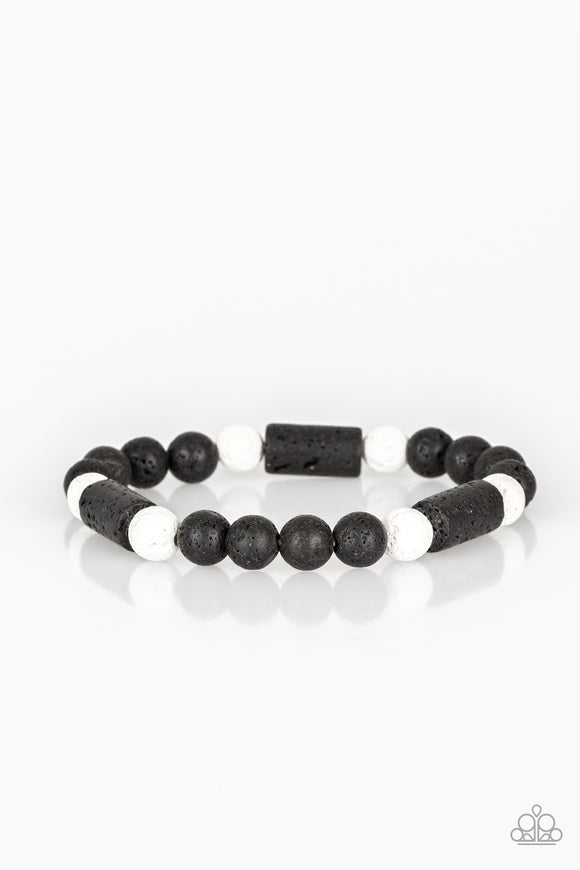 Just Chillax - White Stretch Bracelet