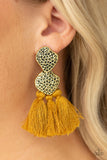 Tenacious Tassel - Yellow - Post Earring