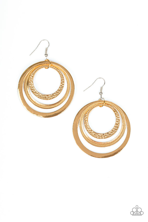 Tempting Texture - Gold Earrings