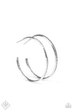 Texture Tempo - Silver Hoop Earring