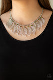 Feathery Foliage - Green Necklace - Box 7 - Green