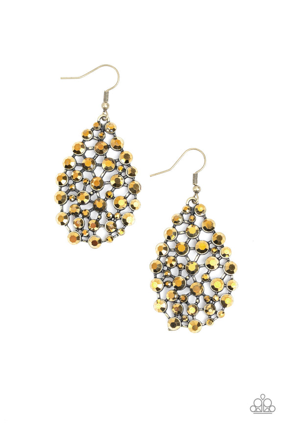 Start With A Bang - Brass Earrings