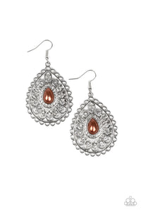 Glamour Grandeur - Brown Earrings - Box BrownE3