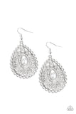 Glamour Grandeur - White Earring