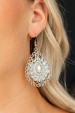 Glamour Grandeur - White Earring