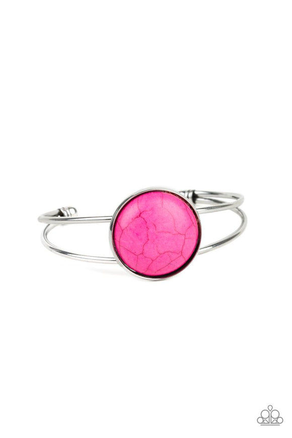 Sandstone Serenity - Pink Cuff Bracelet