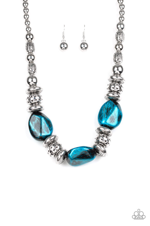 Colorfully Confident - Blue Necklace - Box 3 - Blue