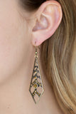 Flared Flair - Brass Earrings