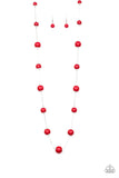 5th Avenue Frenzy - Red Necklace - Box 4 - Red