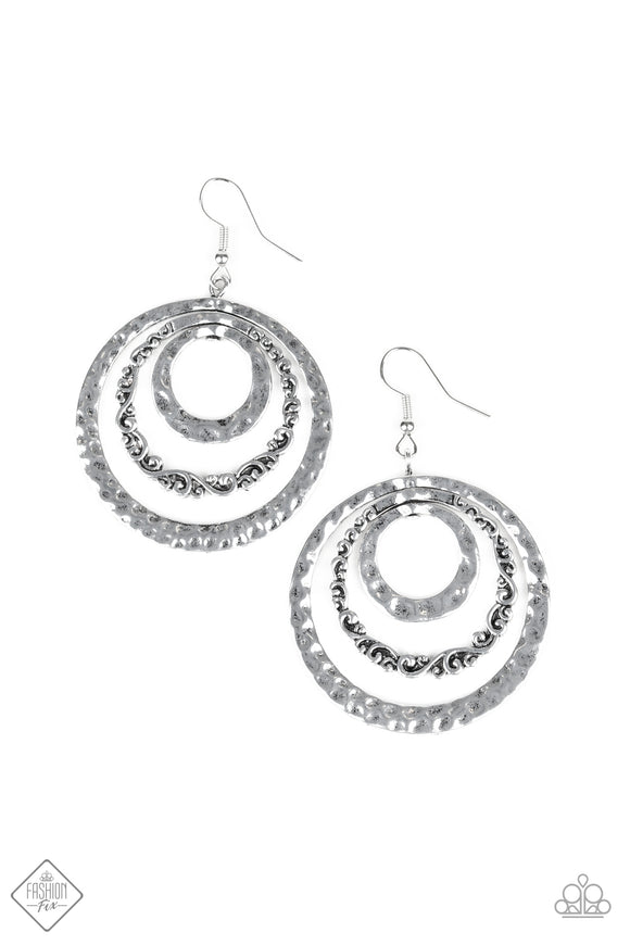 Out Of Control Shimmer - Silver Earrings