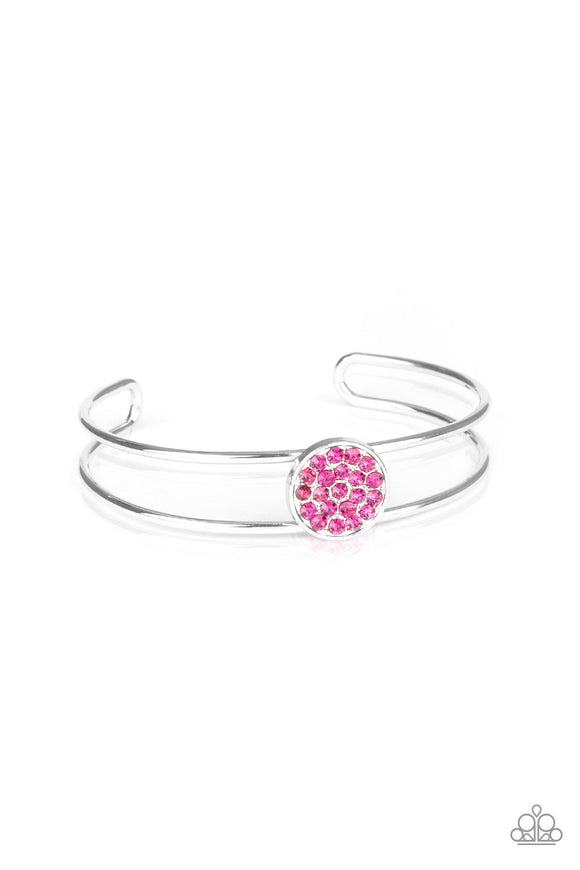 Dial Up The Dazzle - Pink Cuff Bracelet