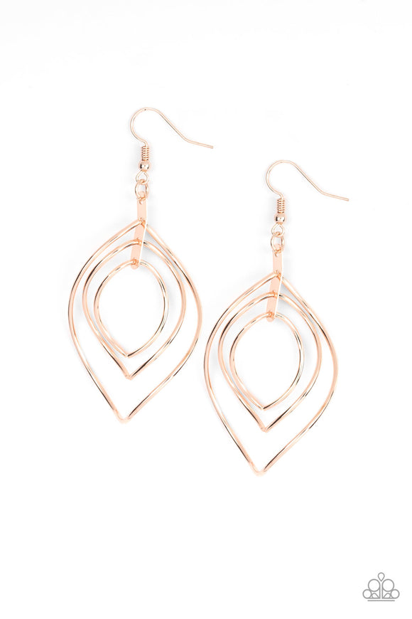 Asymmetrical Allure - Rose Gold Earrings