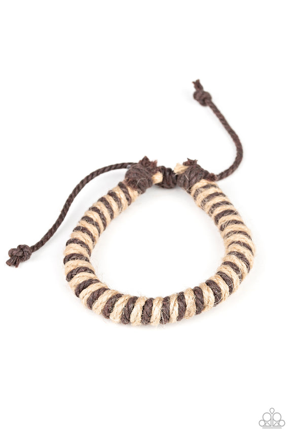 Island Hopper - Brown Urban Pull Cord Bracelet