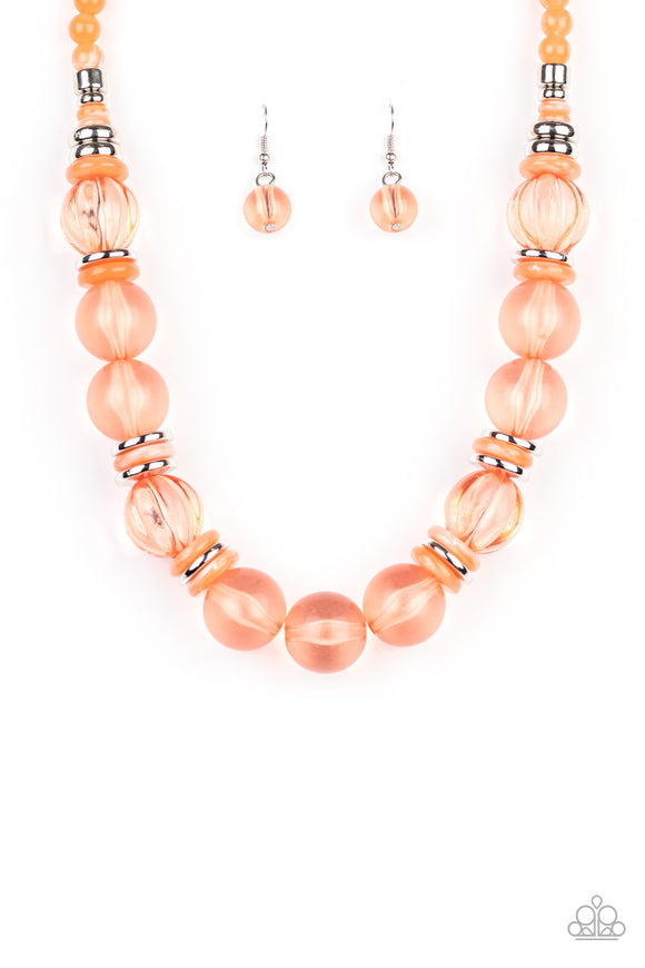 Bubbly Beauty - Orange Necklace - Box 3 - Orange