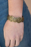 Pleasantly Posy - Brass Stretch Bracelet