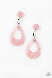 Beach Oasis - Pink Post Earrings