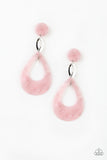 Beach Oasis - Pink Post Earrings