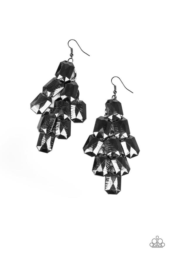 Contemporary Catwalk - Black Earring