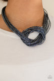 Knotted Knockout - Blue Necklace
