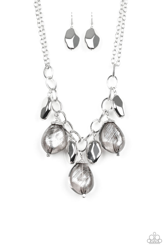 Looking Glass Glamorous - Silver Necklace - Box 20 - Silver