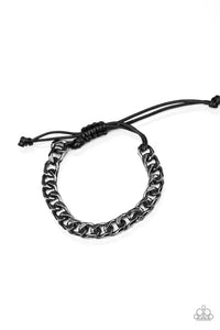 Rulebreaker - Black Urban Pull Cord Bracelet - Men's