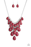 Shop Till You TEARDROP - Red Necklace - Box 4 - Red - Convention 2019