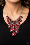 Shop Till You TEARDROP - Red Necklace - Box 4 - Red - Convention 2019