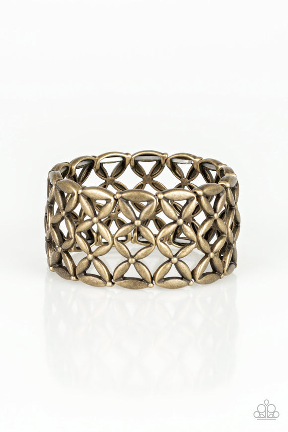 The Big BLOOM - Brass Stretch Bracelet